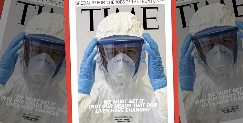 На обложке журнала Time появилось фото медработников
